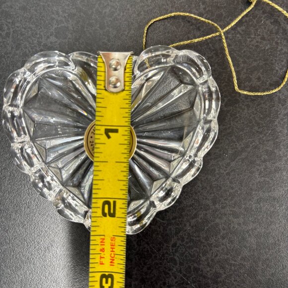 Vintage Princess House Lead Crystal Glass 3" Heart Hanging Ornament Czech #140 - Picture 10 of 10